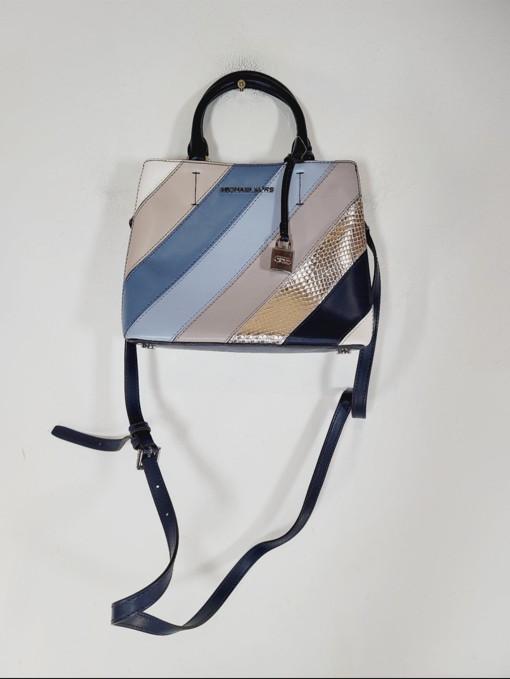 Michael Kors Adele Multi-Color Leather Satchel - Picture 3 of 5